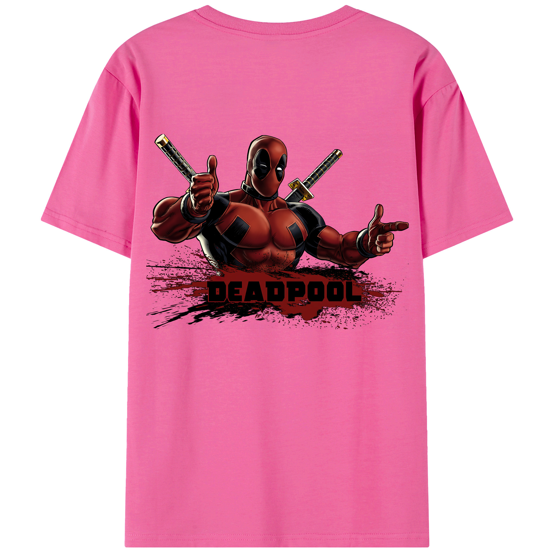 （画像用） Deadpool デッドプール レディース半袖Tシャツ(バックプリント)